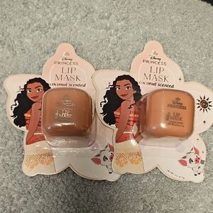 Set Of 2 Disney Princess Coconut Scented Lip Mask - Warm Brown